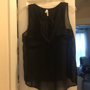 Sheer black tank top